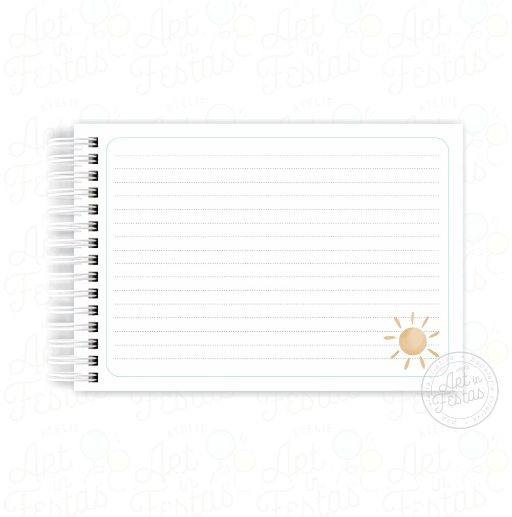 Caderno de Mensagens Coelhinho Arco íris