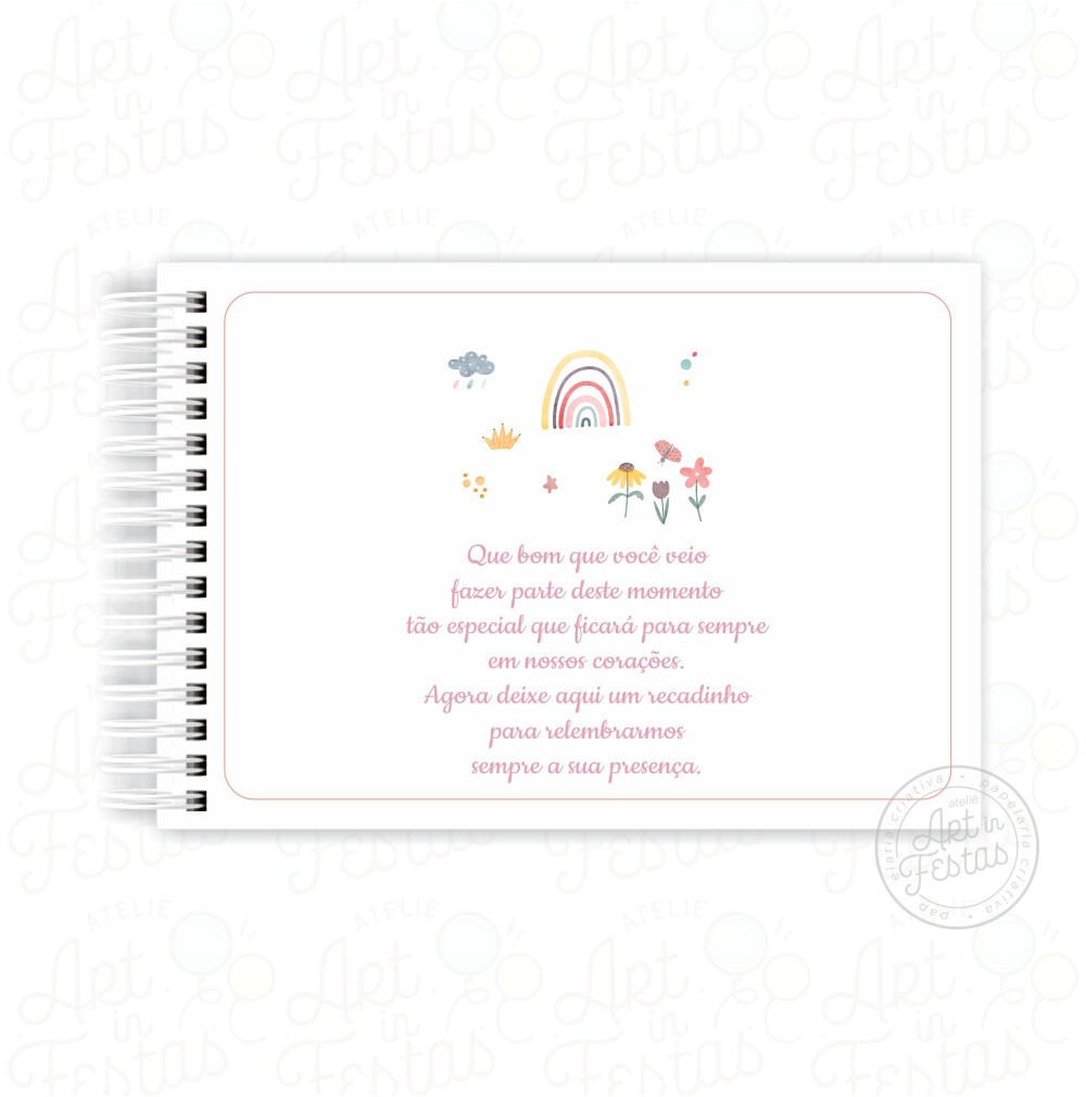 Caderno de Mensagens Arco íris