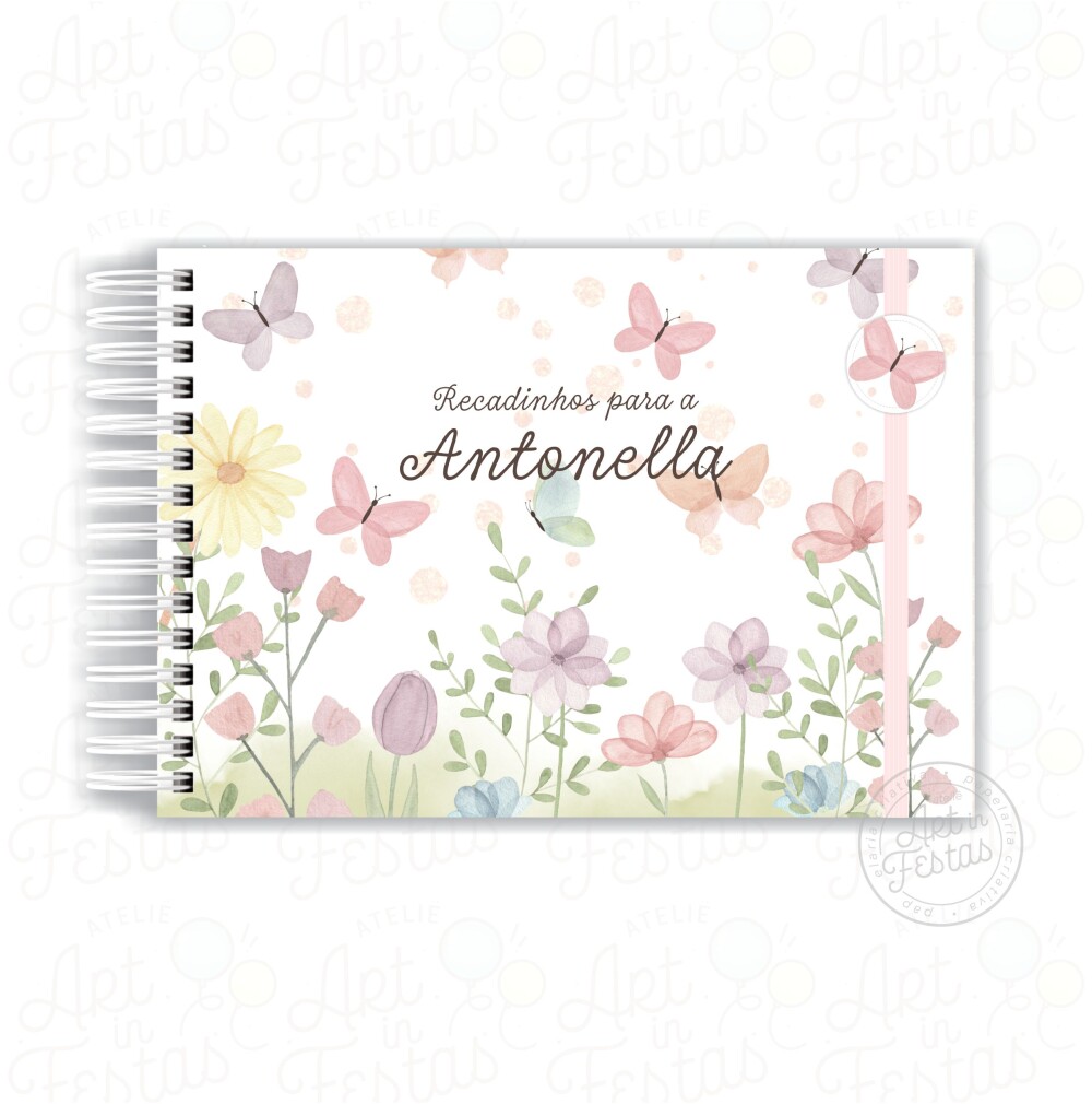 Caderno de Mensagens Borboletas