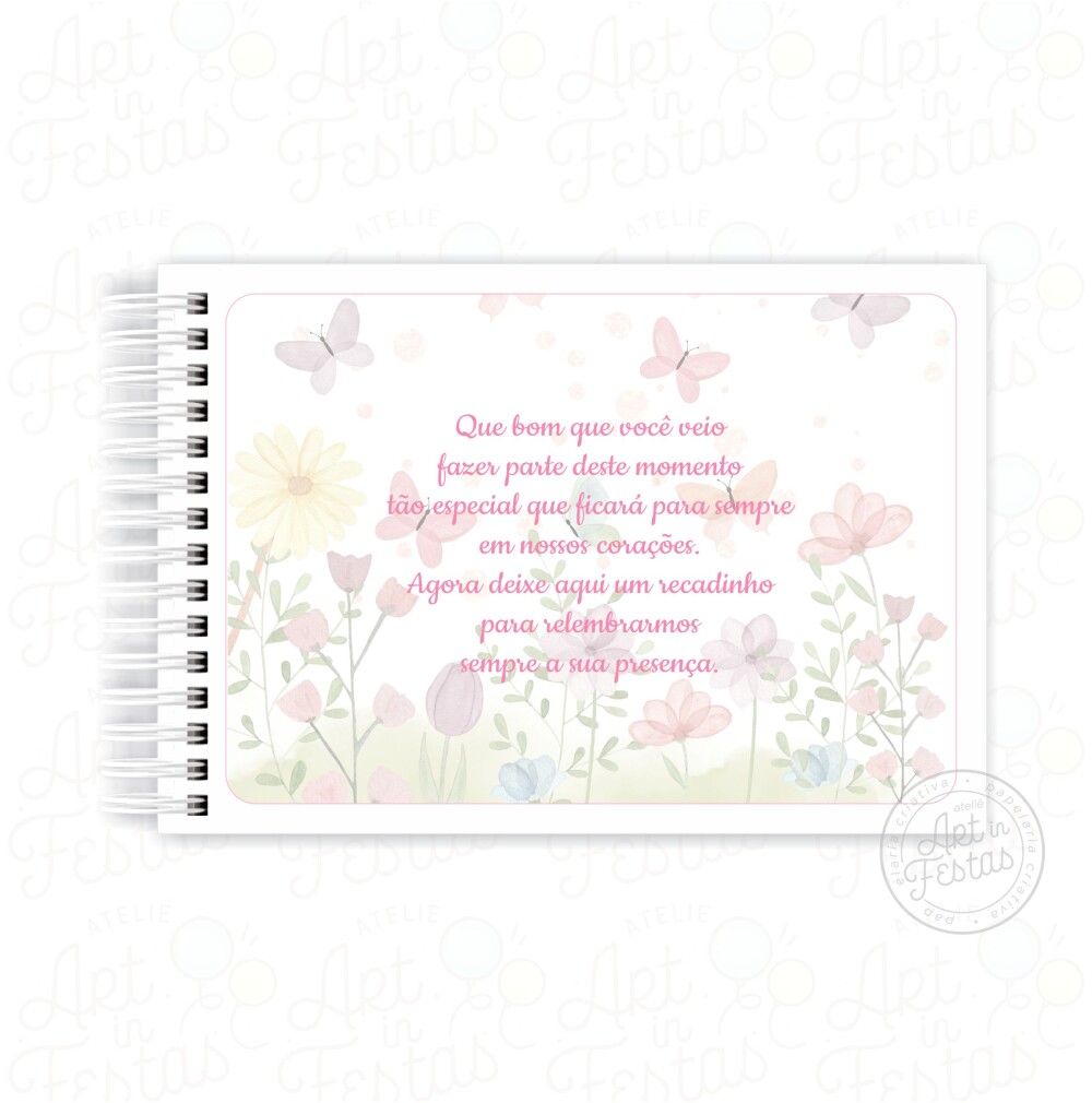 Caderno de Mensagens Borboletas