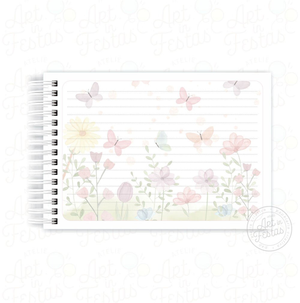 Caderno de Mensagens Borboletas
