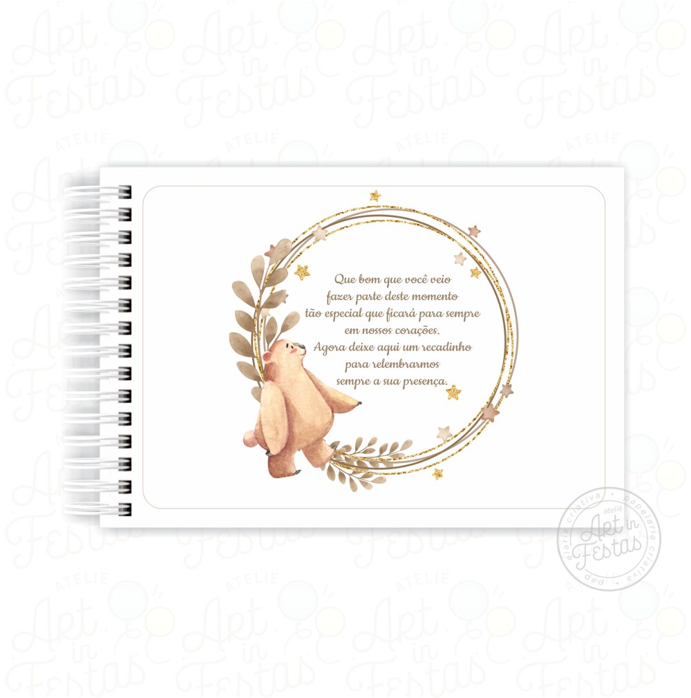 Caderno de Mensagens Meu Urso