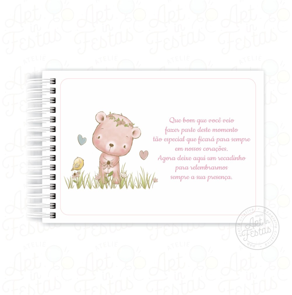 Caderno de Mensagens Ursinha