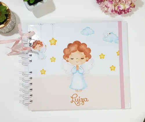 Álbum de Batismo Anjinho Menina