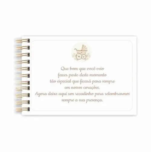 Caderno de Mensagens Bebê Menina