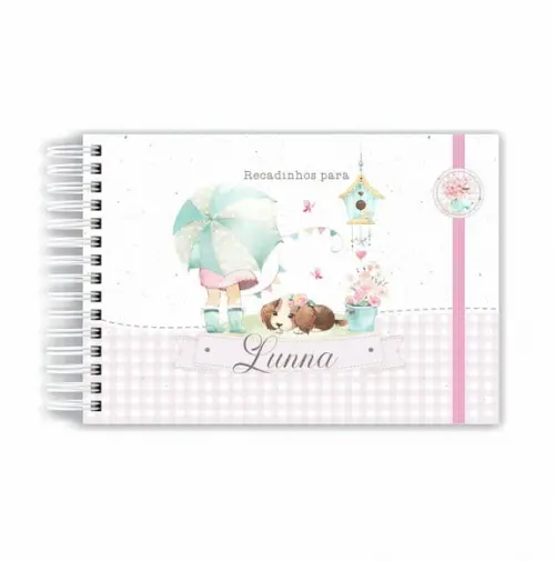Caderno de Mensagem Menina Floral