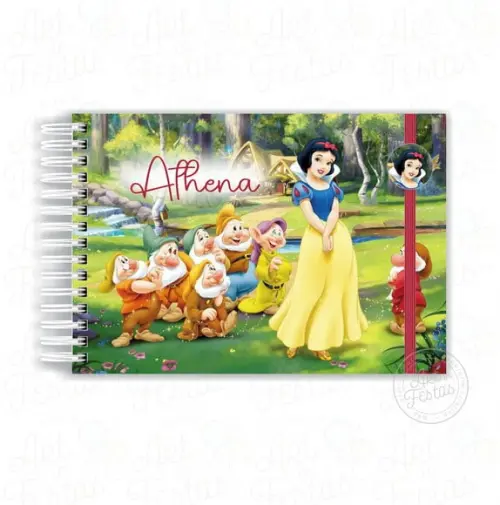 Caderno de Mensagens Branca de Neve