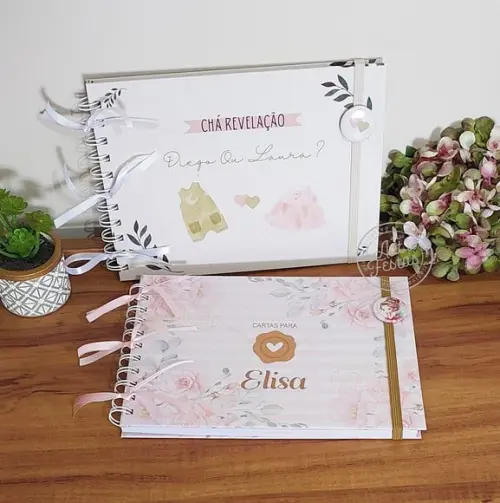 Caderno de Mensagens Chá Revelação