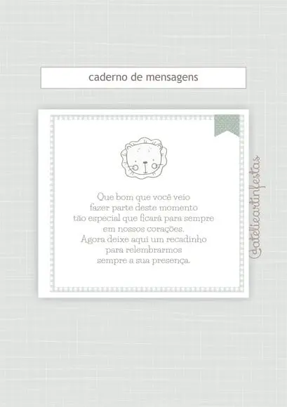 Caderno de Assinaturas e Mensagens