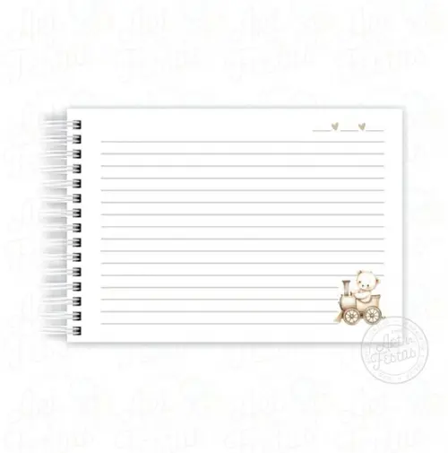 Caderno de Mensagens Monograma Ursinho