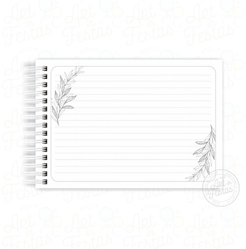 Caderno de Assinaturas Monograma Cinza