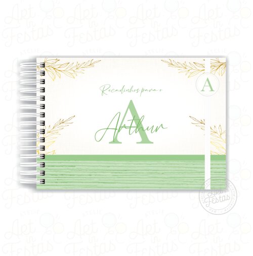 Caderno de Assinaturas Monograma Verde