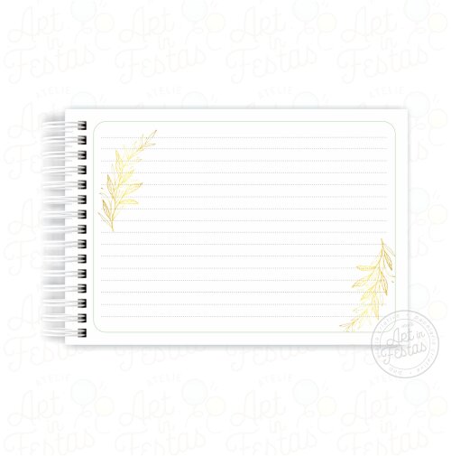 Caderno de Assinaturas Monograma Verde