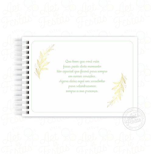 Caderno de Assinaturas Monograma Verde
