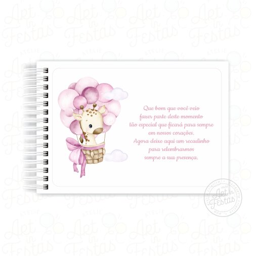 Caderno de Mensagens Girafinha