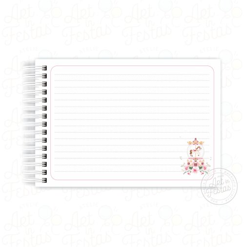 Caderno Mensagens Carrossel Rosa