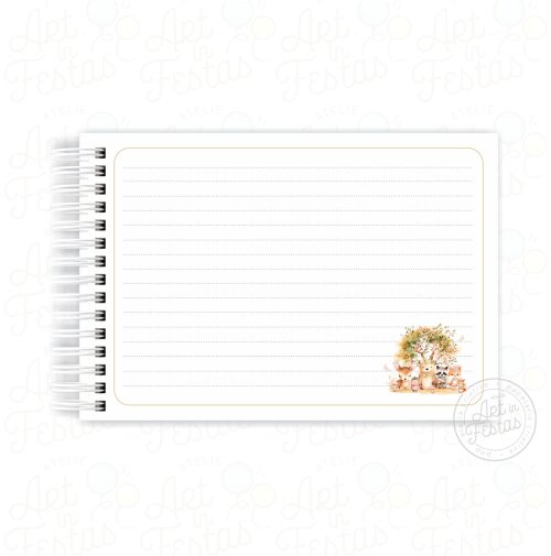 Caderno de Mensagens Animais do Bosque