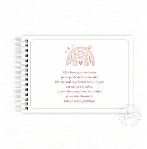 Caderno de Mensagens Arco íris