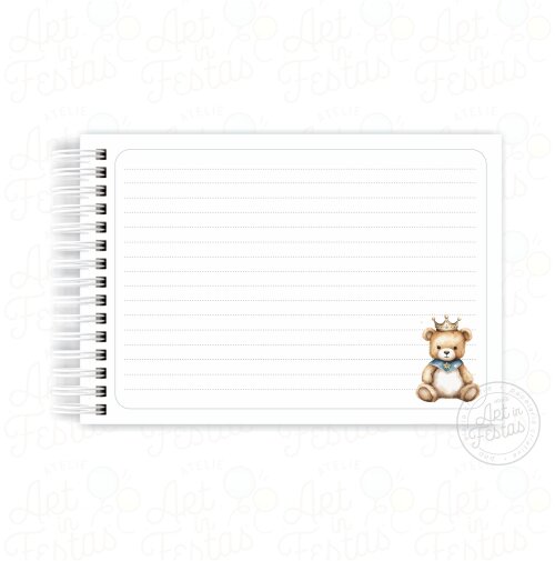 Caderno de Mensagens Ursinho Príncipe
