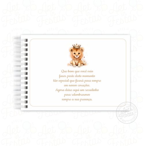 Caderno de Mensagens Rei Leão