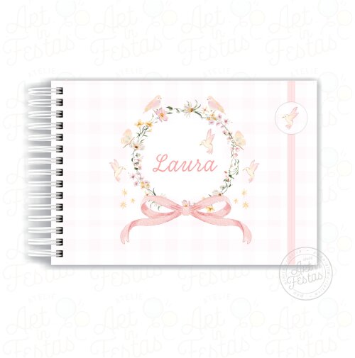 Caderno de Mensagens Floral