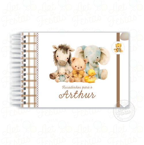 Caderno de Mensagens Safari Baby
