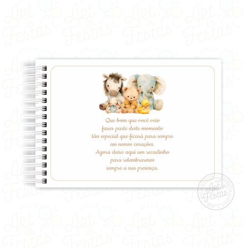 Caderno de Mensagens Safari Baby