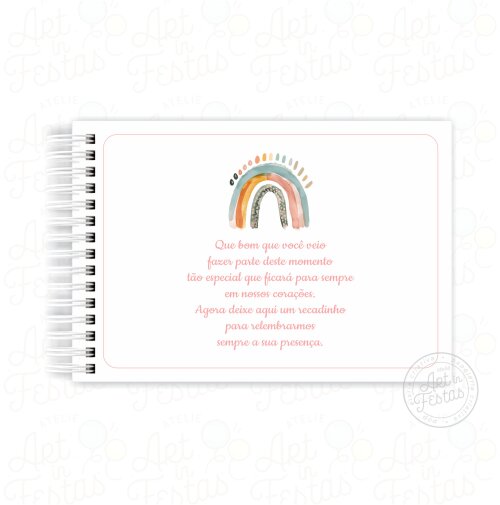 Caderno de Mensagens Arco íris