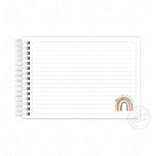 Caderno de Mensagens Arco íris