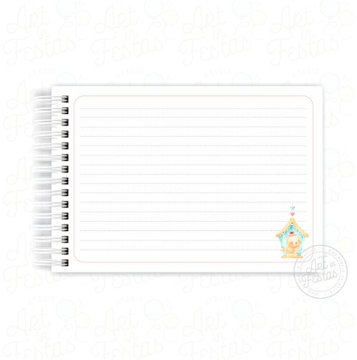 Caderno de Mensagens Jardim dos Passarinhos
