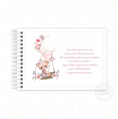 Caderno de Mensagens Ursinha Baby