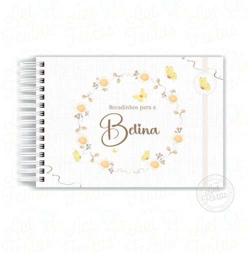Caderno de Mensagens Floral