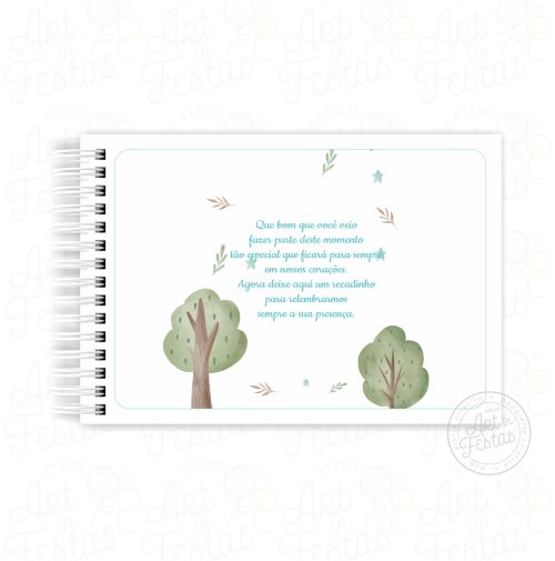 Caderno de Mensagens Coelhinho Arco íris