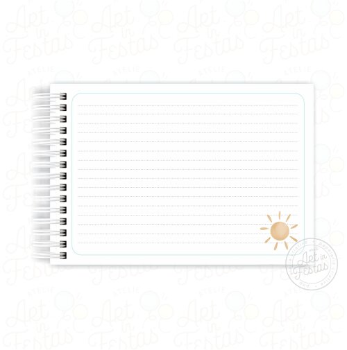 Caderno de Mensagens Coelhinho Arco íris