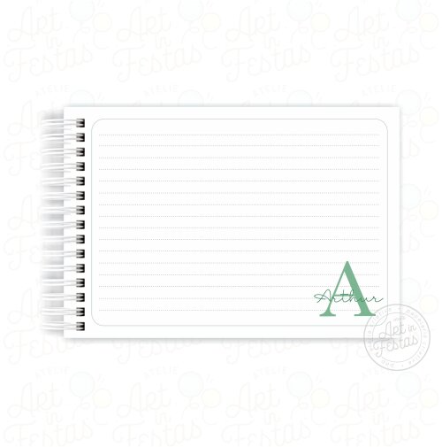 Caderno de Mensagens Monograma Verde