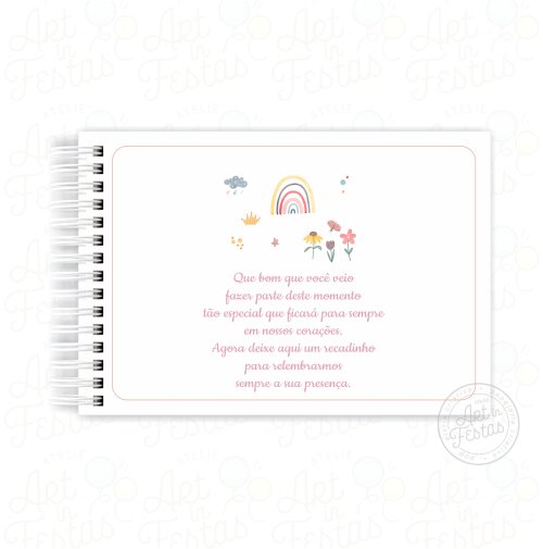 Caderno de Mensagens Arco íris