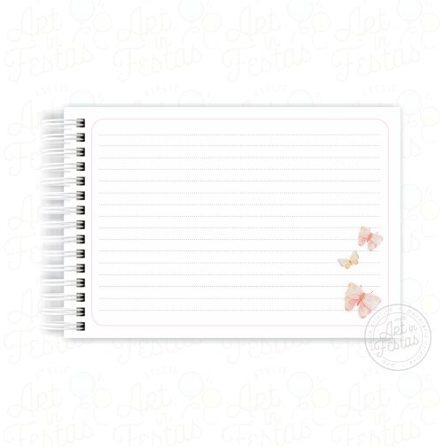 Caderno de Mensagens Monograma Rosa