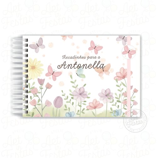 Caderno de Mensagens Borboletas