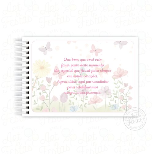 Caderno de Mensagens Borboletas
