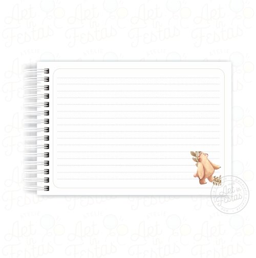 Caderno de Mensagens Meu Urso