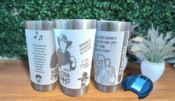 Copo Térmico Personalizado c/ Tampa e Abridor Natanzinho
