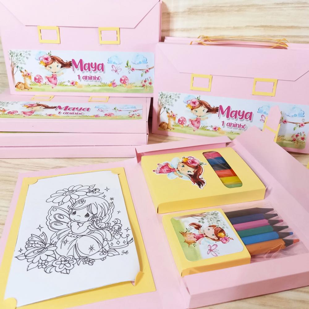 Kit Maletinha de Colorir Personalizada