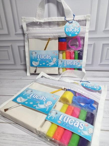 10 Kits Pintura e Atividades na Sacolinha com Ziper