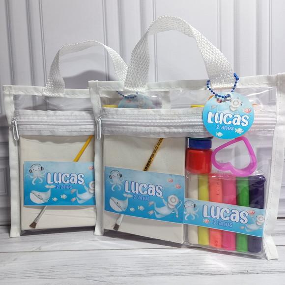 10 Kits Pintura e Atividades na Sacolinha com Ziper