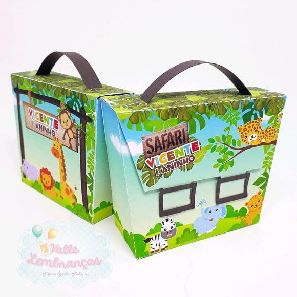 Convite Maletinha com Passaporte Baby Safari