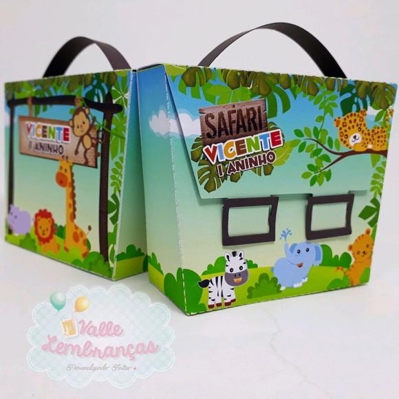 Convite Maletinha com Passaporte Baby Safari