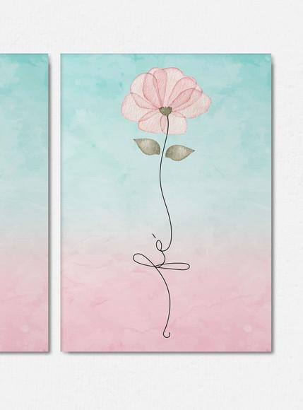 Kit 3 Quadrinhos Paz Amor e Fé 20x28