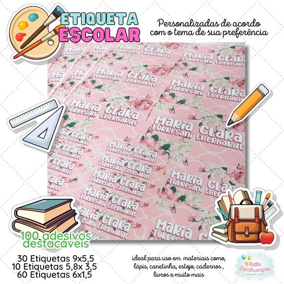 Kit Etiqueta Escolar Personalizada