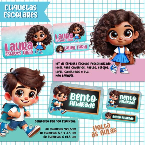 Kit Etiqueta Escolar Personalizada