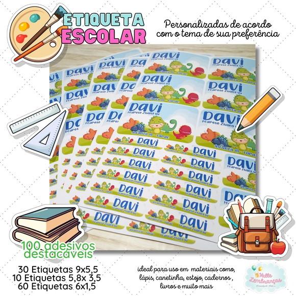 Kit Etiqueta Escolar Personalizada